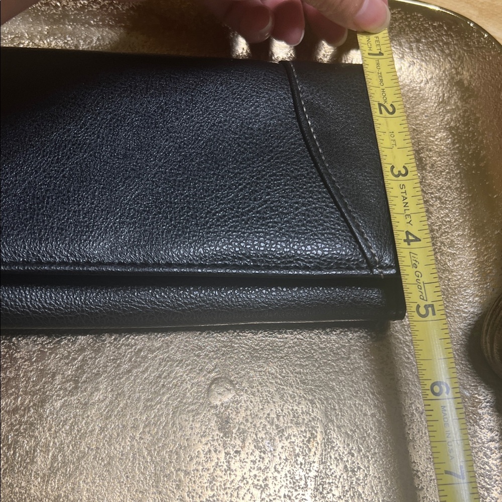 #1532** Vintage Black Genuine Leather Wallet - Picture 7 of 15